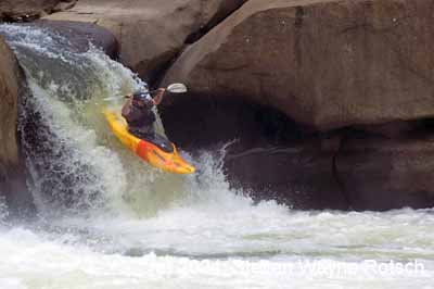 DSC_4934 orange kayak--throught the chute