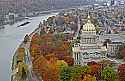 Fil02153 west virginia state capitol aerial and a coal barge on the kanawaha river - charleston wv.jpg